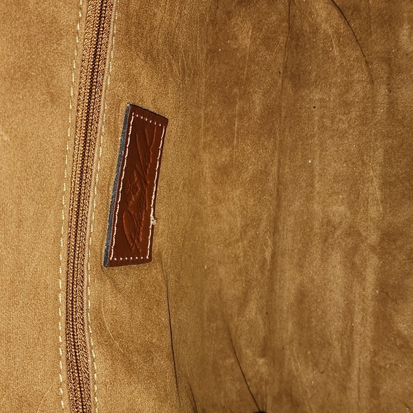 Patricia Nash Gray Floral Embossed Leather Crossbody - Picture 9 of 12